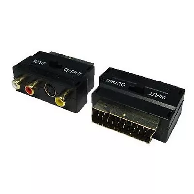 £4.57 • Buy 3 Rca And S-vhs Composite Video To Scart Adapter Input Output Switch Selector 