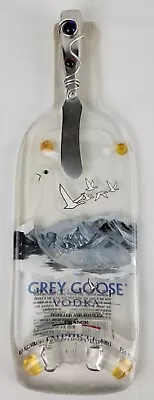 Grey Goose Vodka Flat Liquor Bottle Glass Cutting Board W/ Yamakazi Cheese Knife • $67.36