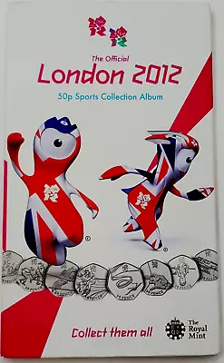 Official London 2012 Olympic 50p SPORTS COINS ALBUM FOLDER No Coins Inc • £64.99