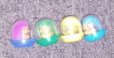 LOT OF 4 NEW VTG Mini Troll Figure Hair Small Doll Retro GUMBALL MACHINE TOYS • $16.99