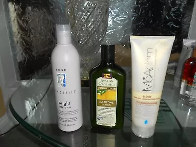 £14 • Buy Rusk Bright Shampoo Avalon Lemon Mcadam Blonde Conditioner X 3 Lot New  