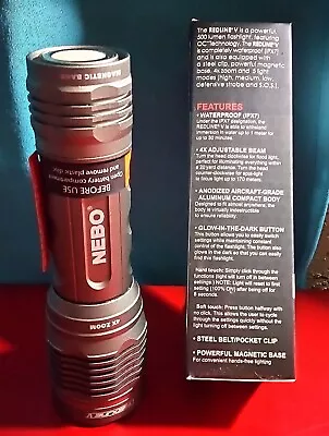 Nebo Redline V 500 Lumen Flashlight Waterproof 4 Adjustable Beam Magnetic Base • $24.99