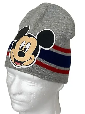 Disney Mickey Mouse Red & Navy Blue Beanie Hat Kids Size One Size • $10