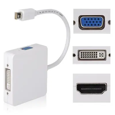 Mini DisplayPort DP To HDMI VGA DVI Converter  Adapter Cable For MacBook Pro 2 3 • $7.48