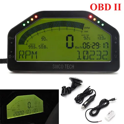 OBD2 Bluetooth Dashboard LCD Screen Digital Gauge Kit Auto Car Dash Race Display • $249.06