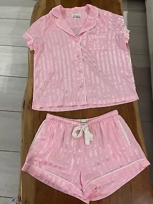 Ladies Womens Peter Alexander Satin Pink Set Small Near New Polyester • $50