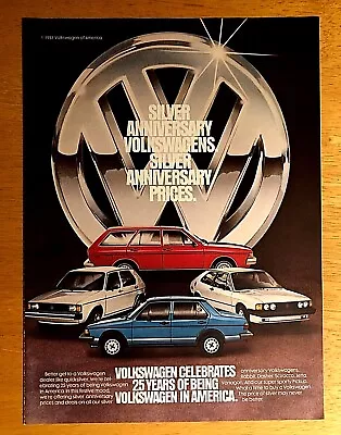 1981 Volkswagen—u.s. Silver Anniversary—jetta Scirocco Dasher Rabbit—original Ad • $8.40