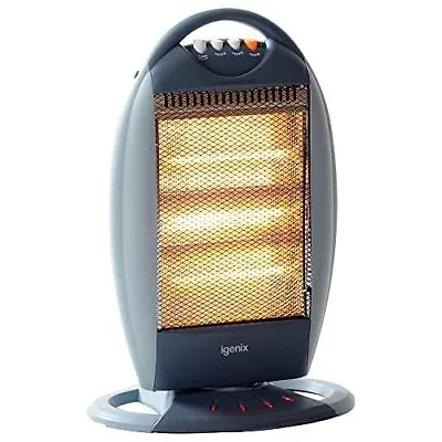 Portable Upright 3 Bar Halogen Electric Heater Igenix IG9514  **Damaged Box** • £14.99