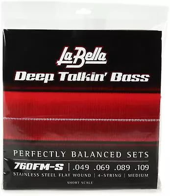 La Bella 760FM Deep Talkin' Bass Flatwound Bass Guitar Strings - .049-.109 • $45.95