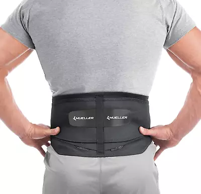 Mueller 255 Lumbar Support Back Brace With Removable Pad Black RegularPackage • $40.93