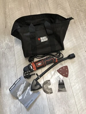£47.99 • Buy Black & Decker MT280 230V Multi Tool +Accessories & Carry Bag Good Working Order