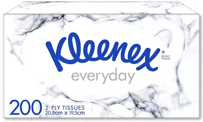 5x Kleenex Everyday Facial Tissue Papers Wipes Napkins 200 Sheets Bulk Box • $23.30