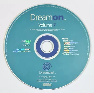 Sega Dreamcast Dreamon 7 Slave Zero / Mdk 2 / Might & Magic / Soul Reaver / Tomb • $18.19