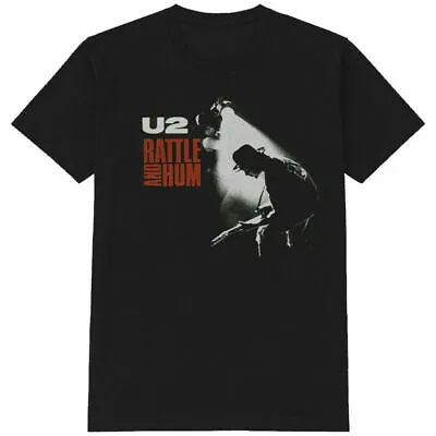 Official U2 Rattle And Hum Mens Black T Shirt U2 Tee • £16.95