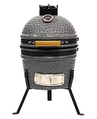 Kamado Charcoal Bbq Grill โ€ Heavy Duty Ceramic Barbecue Smoker And Roaster ... • $310.02