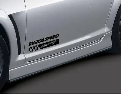 MAZDA RACING 2 3 5 7 RX7 RX8 Miata Mazdaspeed Decal Sticker Emblem Logo BLK Pair • $29.95