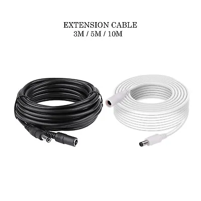 £4.10 • Buy 3m 5m 10m Power Extension Cable For 12V DC CCTV LED & Adapters 2.1mm*5.5mm Jack