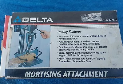 NEW DELTA #17-935 -Drill Press Mortising Attachment Complete New-Open Box • $79.95