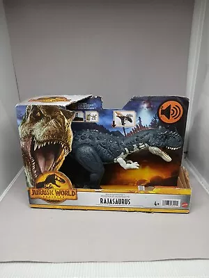 Jurassic World Dominion Roar Strikers Rajasaurus Dinosaur Figure W/ Sound - NEW • $13.94