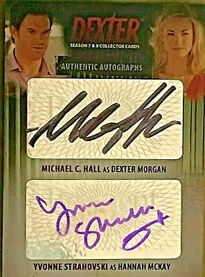 🔥 SALE🔥Dexter YVONNE STRAHOVSKI Dual Autograph Card W/  MICHAEL C HALL S7/8 • $375