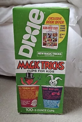 Vintage Dixie Magic Tricks Cups For Kids Wax 5 Ounce Cups Opened Box • $12.99