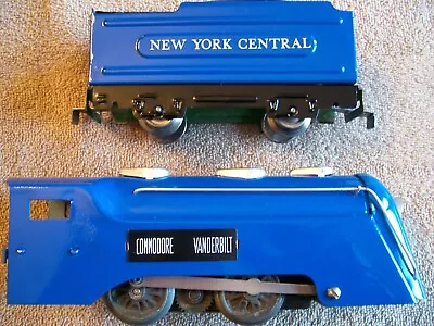 Marx Commodore Vanderbilt Engine And Tender Repainted Blue Ex Cond Runs Great • $70