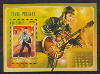 B598. Sao Tome & Principe - MNH - 2014 - Famous People - Elvis Presley - Bl. • $2.31