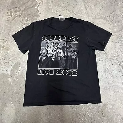 Coldplay Concert T-Shirt 2012 Medium Black Band Shirt Rock Wear Originals  • $19.40