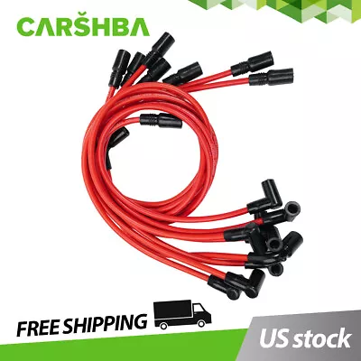 $25.75 • Buy 9* Red Spark Plug Wires For 1996-2014 Chevy GMC 4.3L Vortec V6 32833 32839