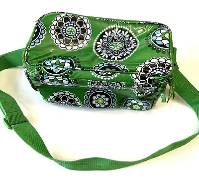 Vera Bradley CUPCAKES GREEN MINI COOLER Floral Lunch Snack Adjustable Strap • $12