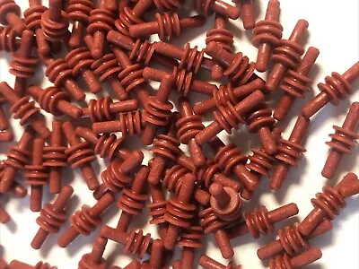 (100) Delphi 12059168  150 Series Metri-Pack Cable Cavity Plug  Dark Red • $19.99