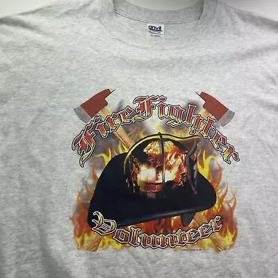 Fire Fighter Volunteer Axes Fire Helmet Anvil Men's 2X White T-Shirt • $4.99