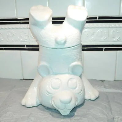 Vintage McCoy USA White Panda Bear Doing A Handstand Cookie Jar #210 • $29.99