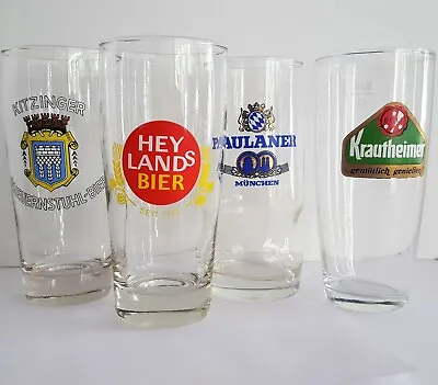 4 German Beer Glasses 0.25l Bier Glass Authentic Vintage Lot A4 • $29.95