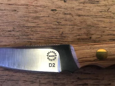 Knife EDC Bob Dozier Black Widow Arkansas Made African Iron Wood D2 Steel USA • $382.60