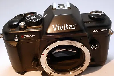 Vivitar V3800N 35mm SLR Film Camera Body Only With New Batteries - Works Good • $71.33