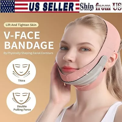 V Line Face Slimming Double Chin Reducer Mask Lifting Belt Anti-Wrinkle Chin • $7.99