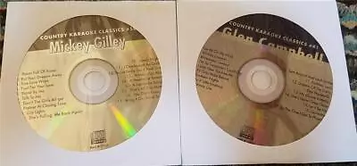 2 Cdg Karaoke Discs Hits Country Glen Campbell/mickey Gilley Ckc New Music Set ! • $18.35