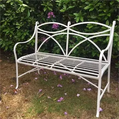 AAAA     Valentine Garden Bench 2 Seater In White SALE SALE SALE • £109.95