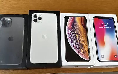 Iphone Boxes Job Lot X 4  . Empty. IPhone 11pro Box 11pro Max Box 10s Box 10 • £7.50