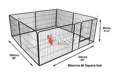 £89.99 • Buy Heavy Duty 8 Piece Puppy Dog Play Pen Run Enclosure Whelping Pen Playpen Cage 