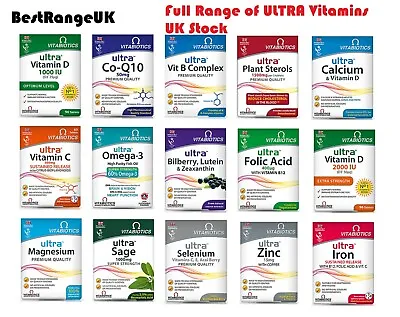 £6.29 • Buy Vitabiotics Ultra Vitamin D Zinc Sage Krill Oil Folic Acid Selenium Magnesium