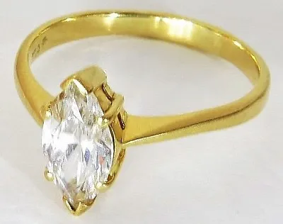 £295 • Buy 18ct 18k 750 Gold Ring Marquise Cut (20) Hallmarked