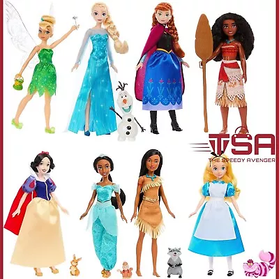 8pk Disney 100 Fashion Doll Set + More! Mattel Elsa Moana Snow White Olaf Frozen • $54.90