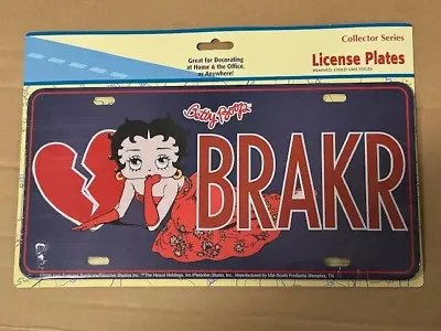 Betty Boop Metal License Plate NEW Heart Breaker • $11.99