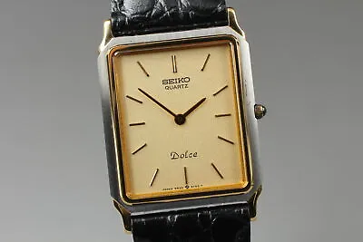 [Near MINT] Seiko Dolce 9520-5130 Quartz Rectangle Mens Vintage Watch From JAPAN • $149.99