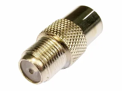 TV Aerial Adapter - TV Coaxial To F Adapter  F Plug Female To TV Coaxial Female • £2.12