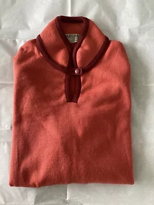 Vintage Jaeger 100% Wool Tangerine/trim  Ladies Sweater New/unused/stored Item  • £30
