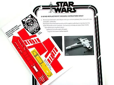 REPLACEMENT STICKERS For STAR WARS VINTAGE XWING 1978-82 X-WING FIGHTER PALITOY • $8