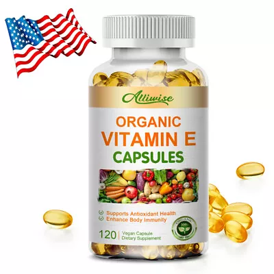 Vitamin E Oil 120 Softgels | Vit E Capsules Vegan For Hair Skin Nail Face Health • $13.76